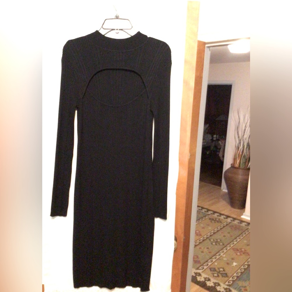 House Of Harlow 1960 rib knitted dress with cut out at chest SZ XL body con